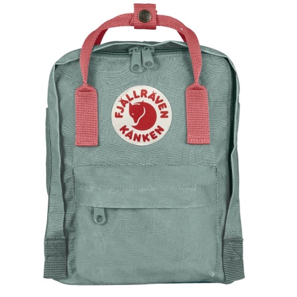 Fjallraven Kanken mini Backpack in Green and Pink - rare!